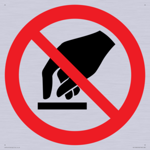 P010 Prohibition: Do not touch